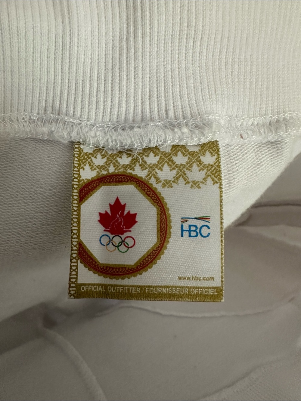 Size M HBC Women’s Team Canada Beijing 2008 Olympic Capri Pants White Collectibl - Picture 9 of 10